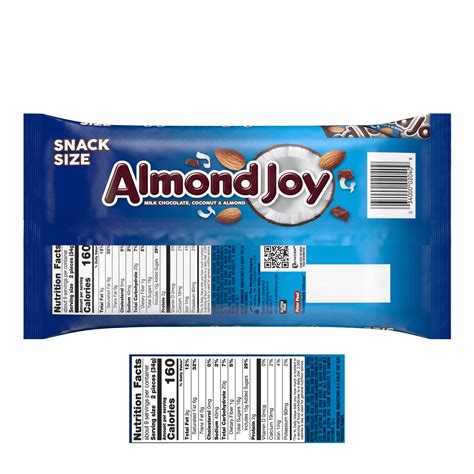 almond joy snack size calories.